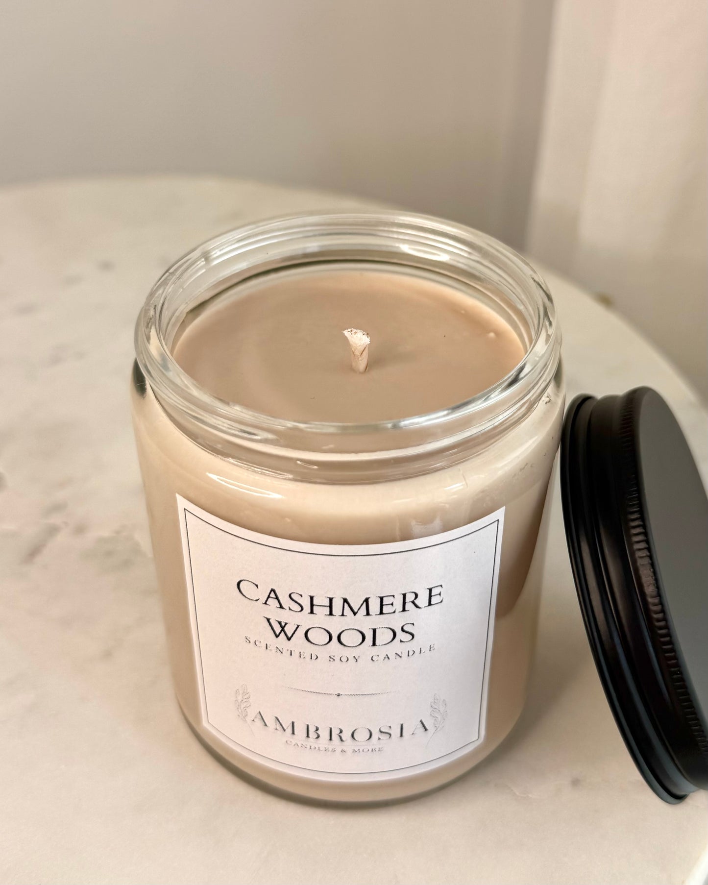 Cashmere Woods illatgyertya pamut kanóccal