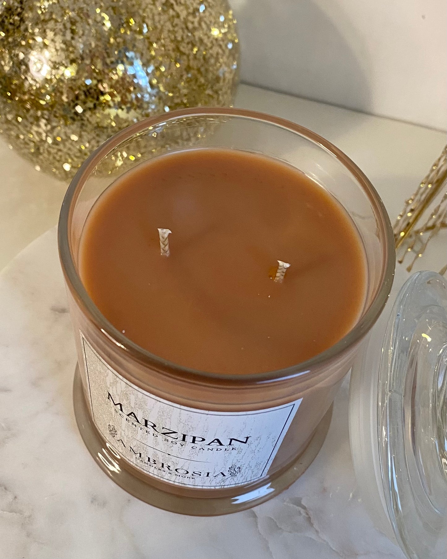 Marzipan óriás illatgyertya dupla kanóccal