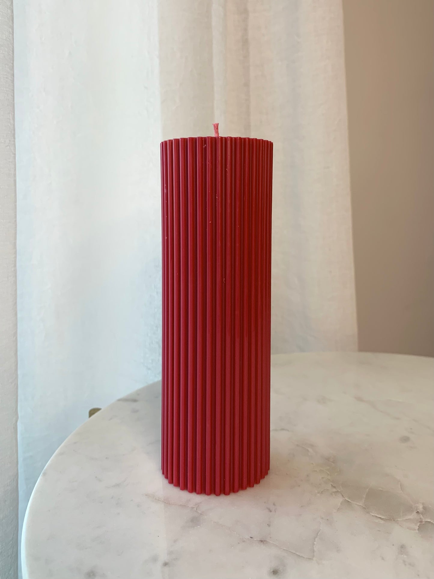 Piros oszlop gyertyák szettben