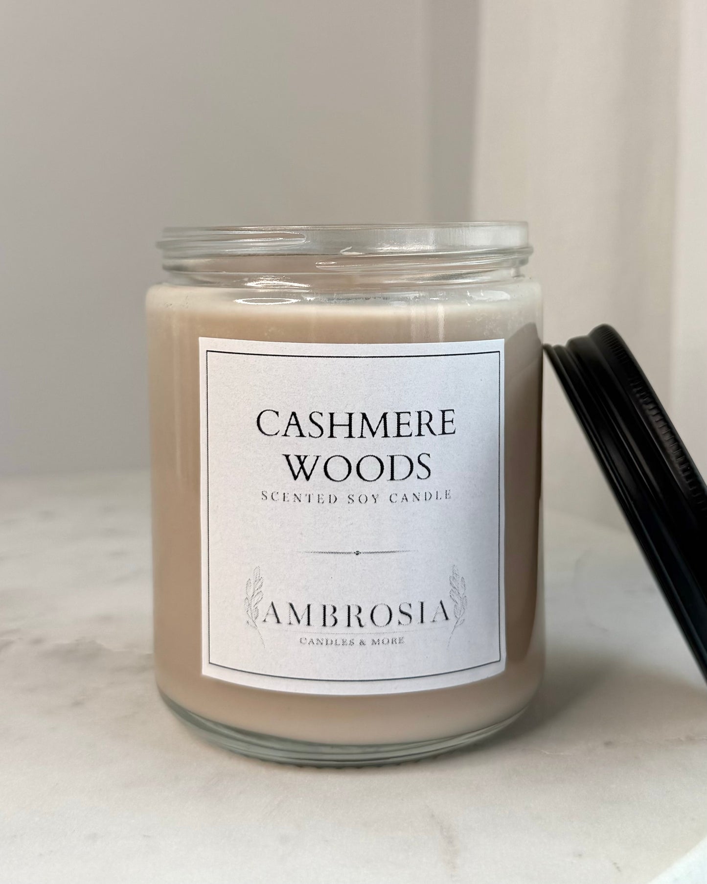 Cashmere Woods illatgyertya pamut kanóccal