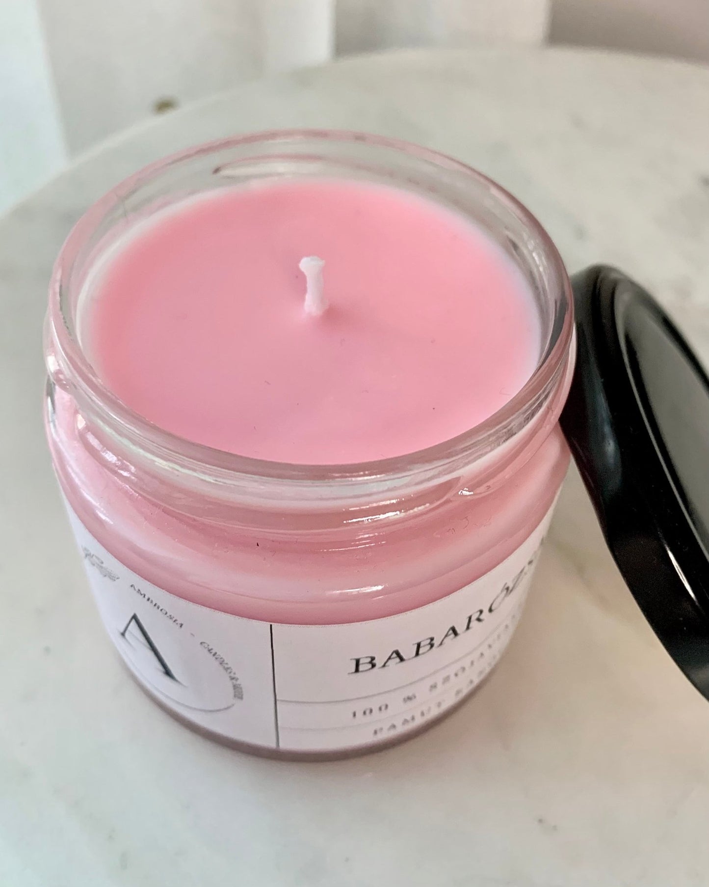 Babarózsa illatgyertya pamut kanóccal - AMBROSIA Candles & More