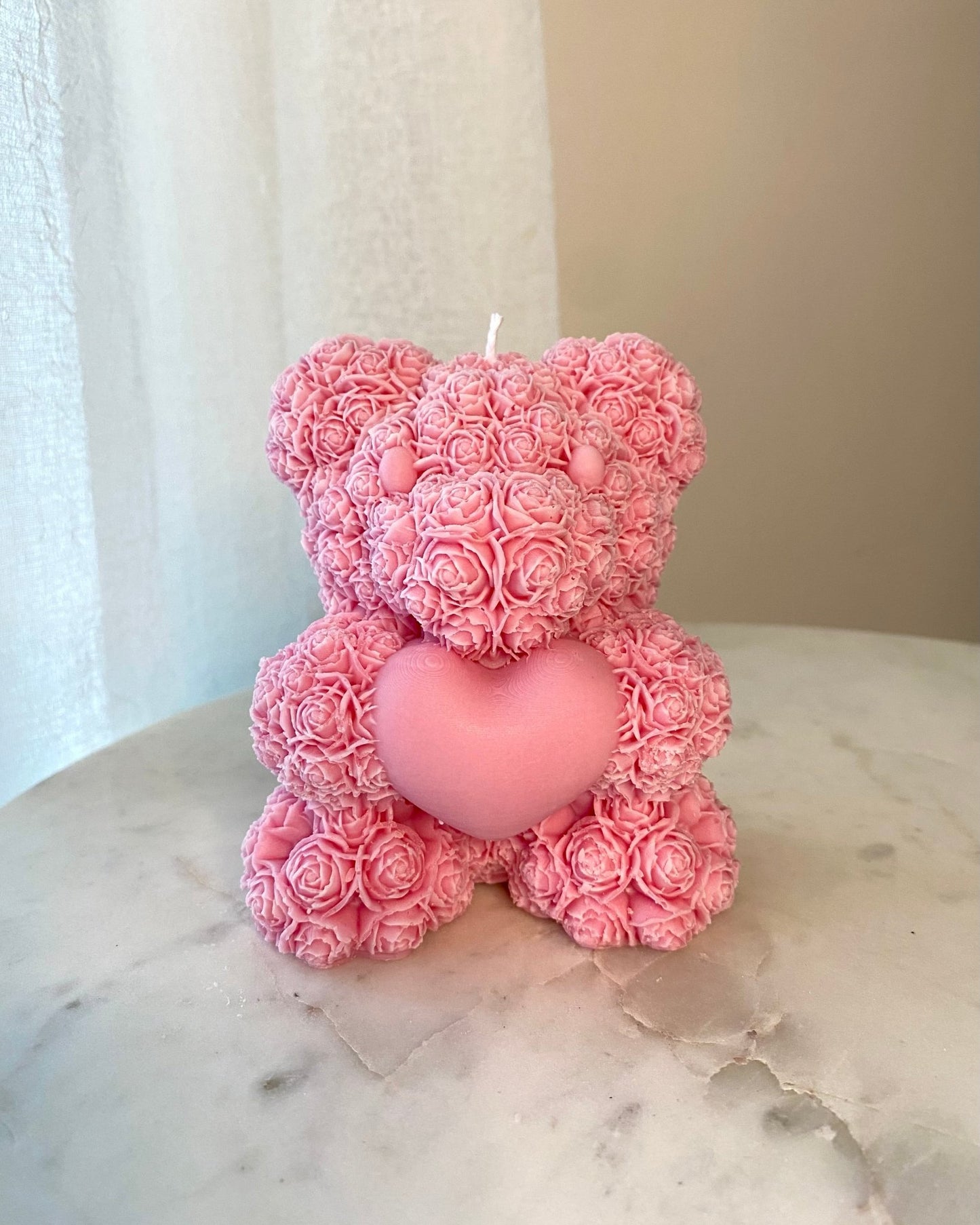 Rózsaszin maci gyertya - AMBROSIA Candles & More