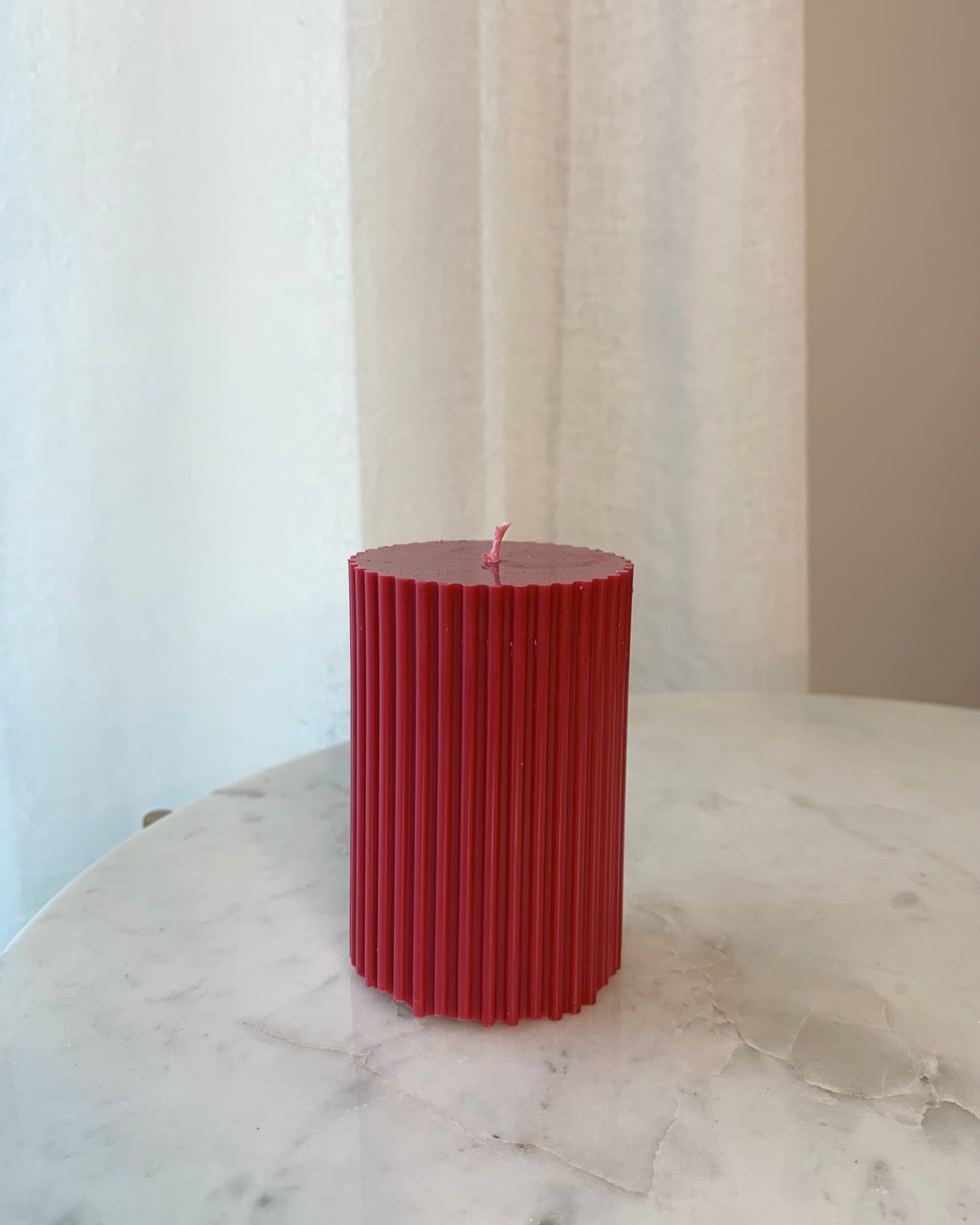 Piros oszlop gyertyák szettben