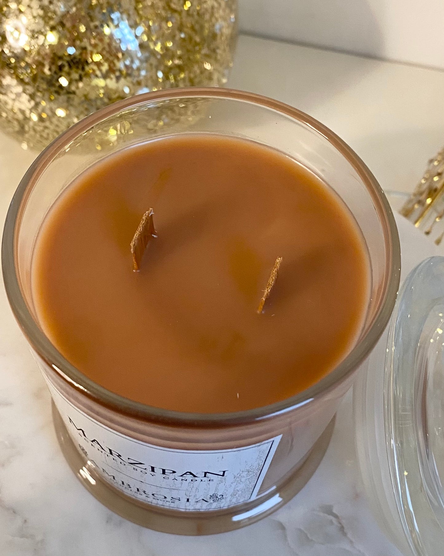 Marzipan óriás illatgyertya dupla kanóccal