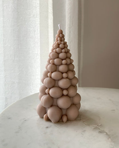 Bézs fenyő gyertyák szettben