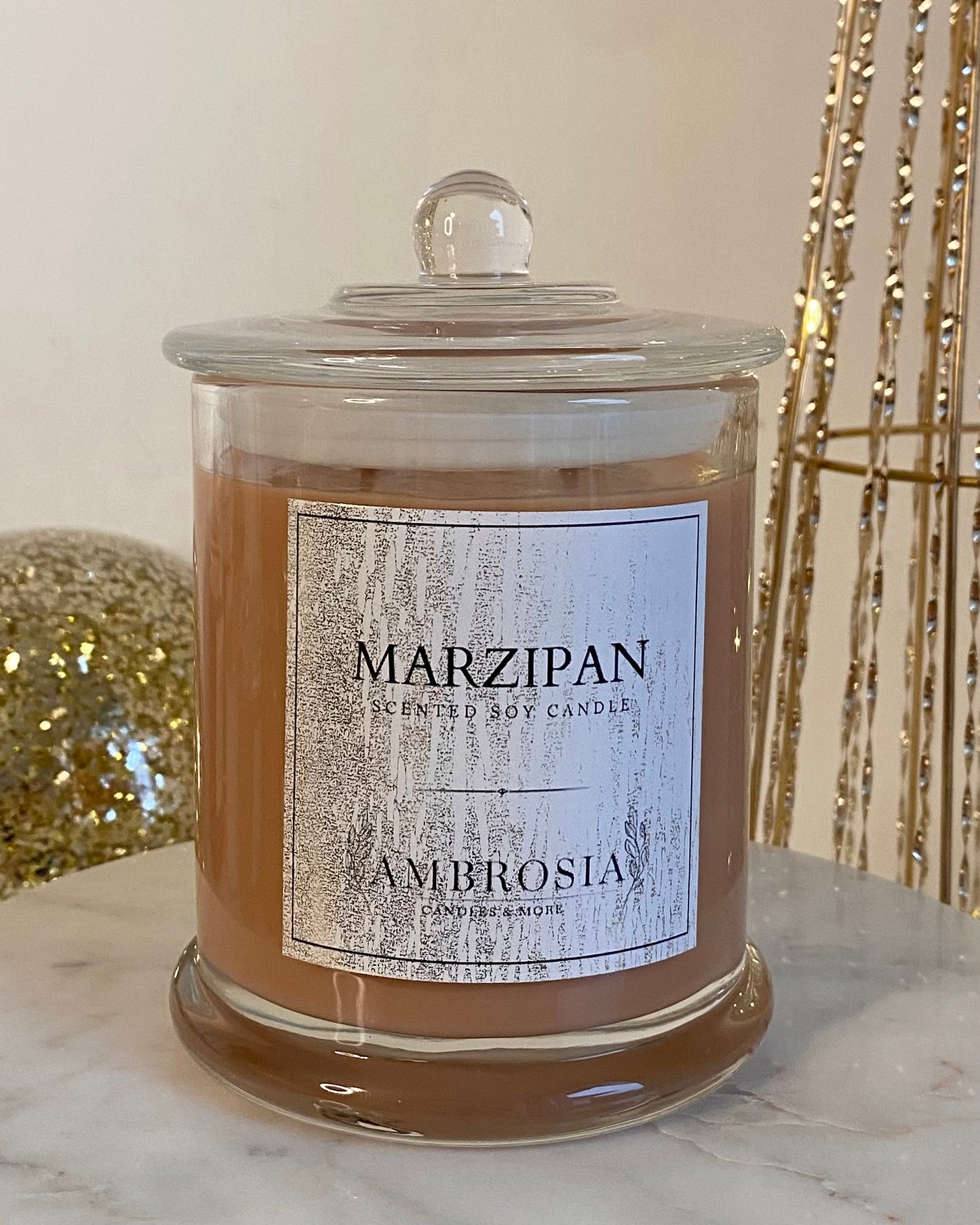 Marzipan óriás illatgyertya dupla kanóccal