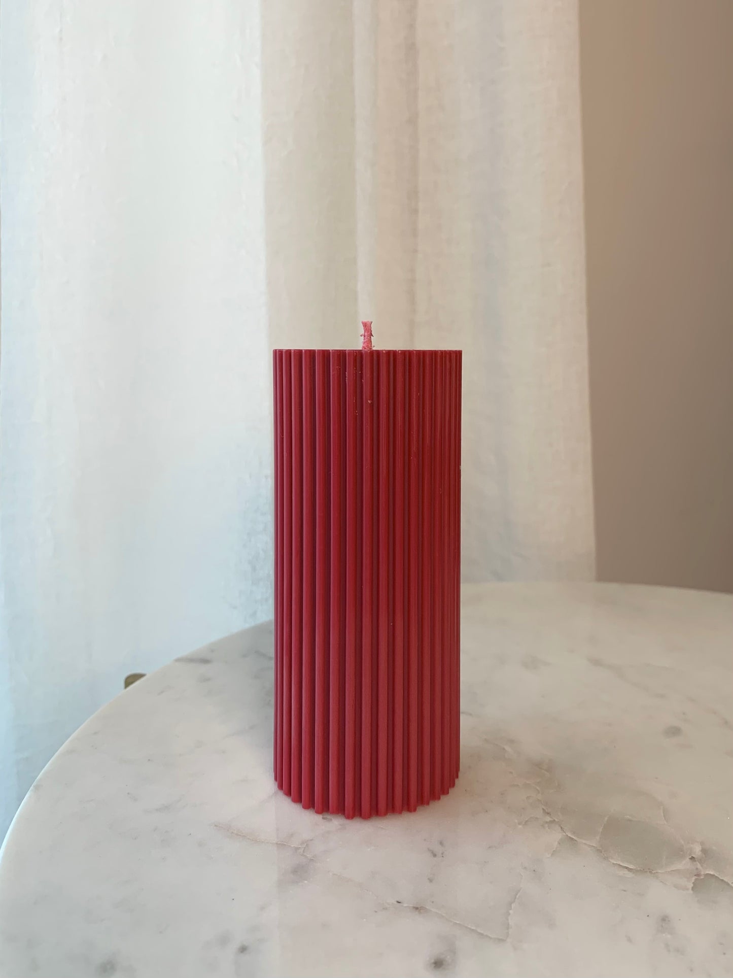 Piros oszlop gyertyák szettben