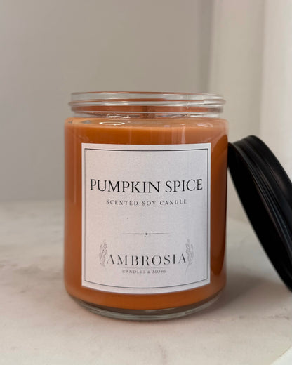 Pumpkin Spice illatgyertya fa kanóccal