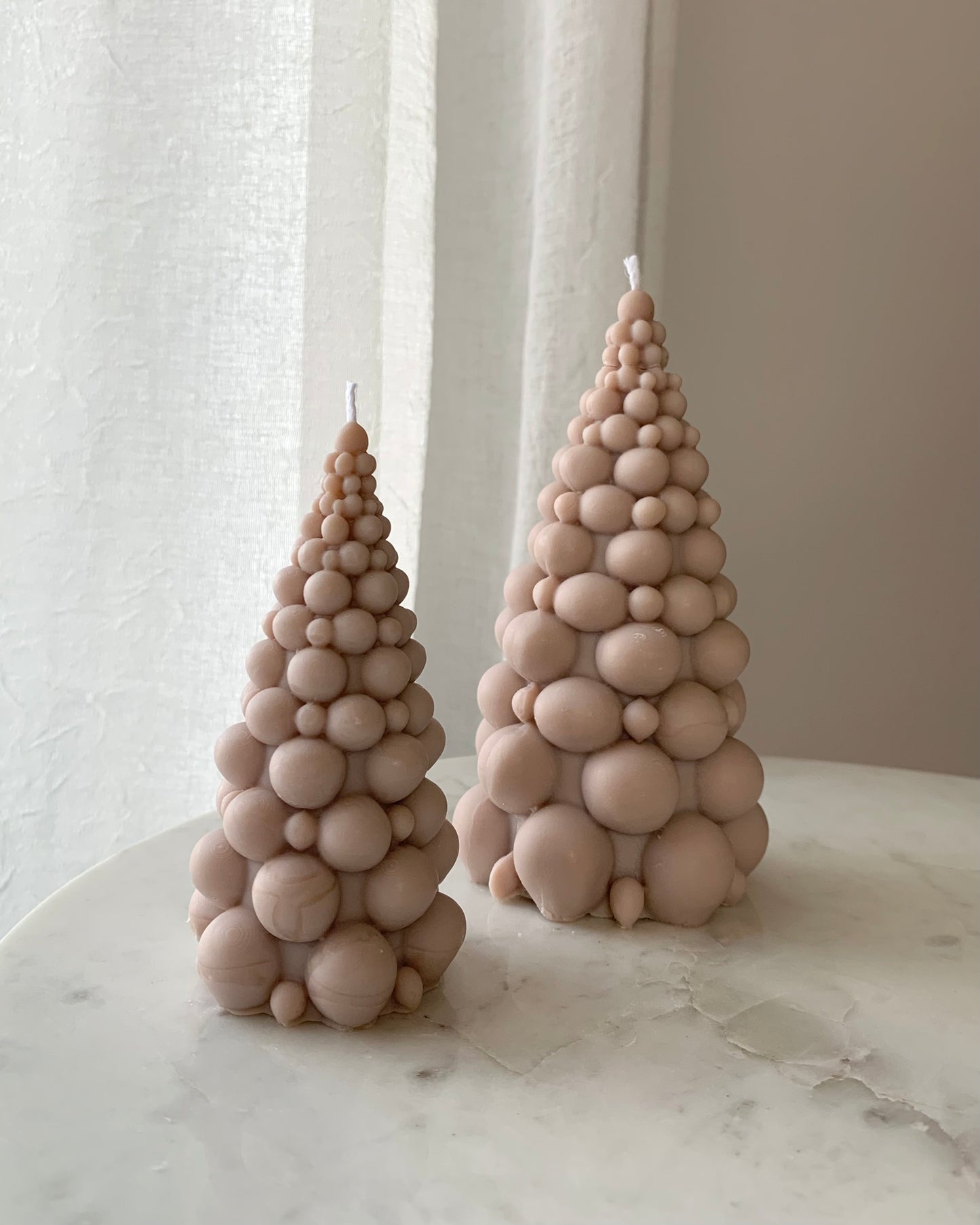 Bézs fenyő gyertyák szettben