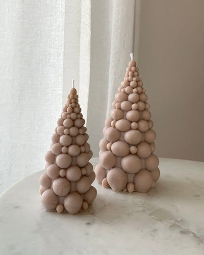 Bézs fenyő gyertyák szettben