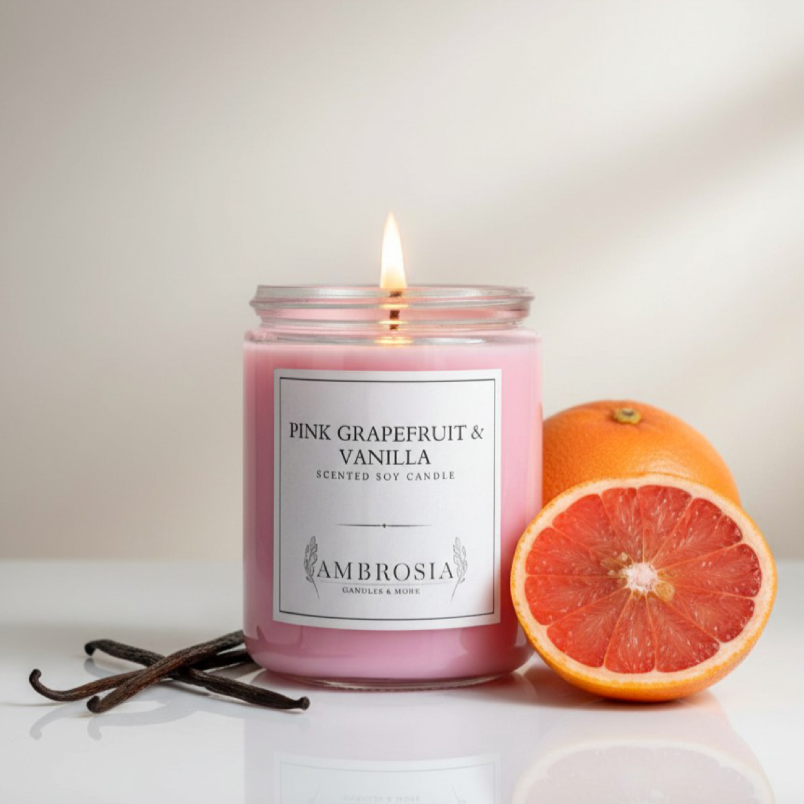 Pink Grapefruit & Vanilla illatgyertya