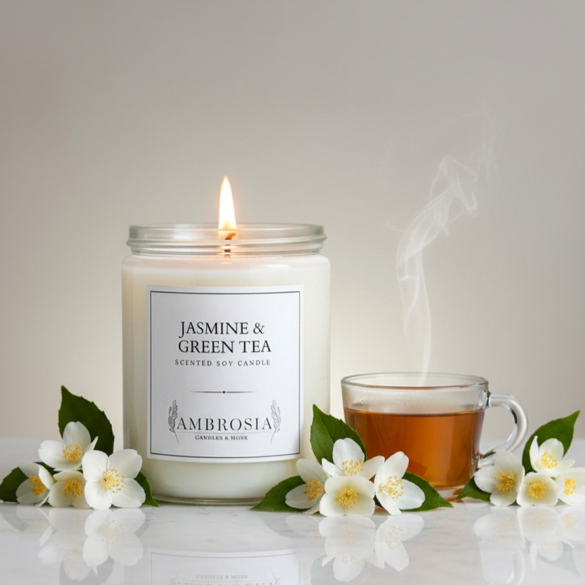 Jasmine & Green Tea illatgyertya
