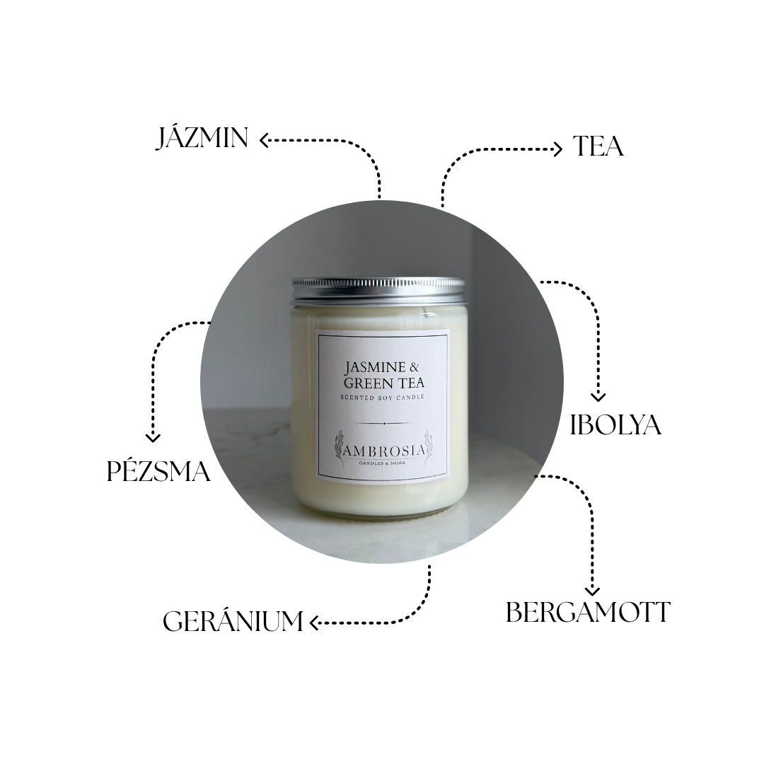 Jasmine & Green Tea illatgyertya