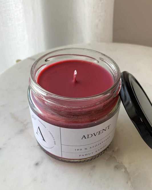 Advent illatgyertya pamut kanóccal - AMBROSIA Candles & More