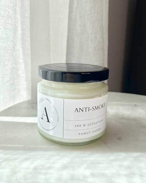 Anti - smoke illatgyertya pamut kanóccal - AMBROSIA Candles & More