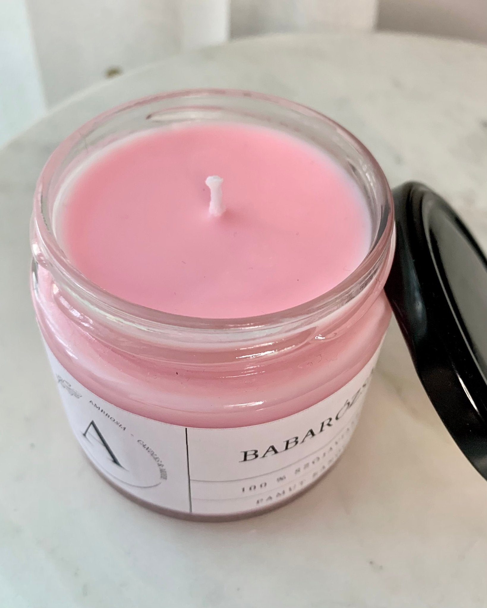 Babarózsa illatgyertya pamut kanóccal - AMBROSIA Candles & More