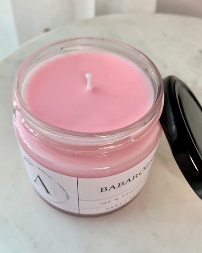 Babarózsa illatgyertya pamut kanóccal - AMBROSIA Candles & More
