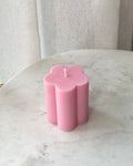 Babarózsaszín kis virág gyertya - AMBROSIA Candles & More