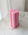 Babarózsaszín nagy virág gyertya - AMBROSIA Candles & More