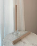 Bézs bordázott hosszú gyertyák szettben - AMBROSIA Candles & More