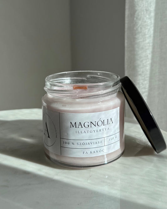Magnólia illatgyertya fa kanóccal - AMBROSIA Candles & More