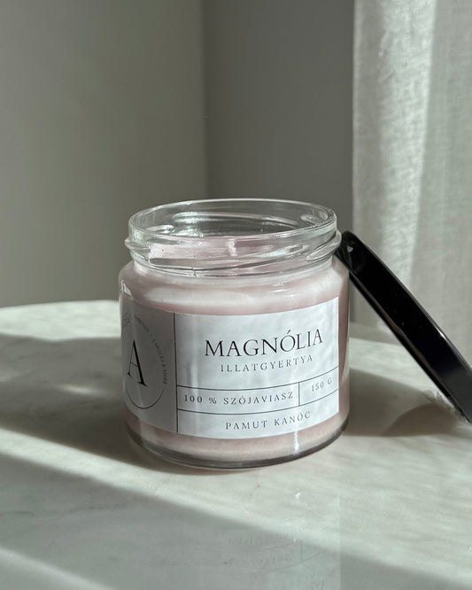 Magnólia illatgyertya pamut kanóccal - AMBROSIA Candles & More