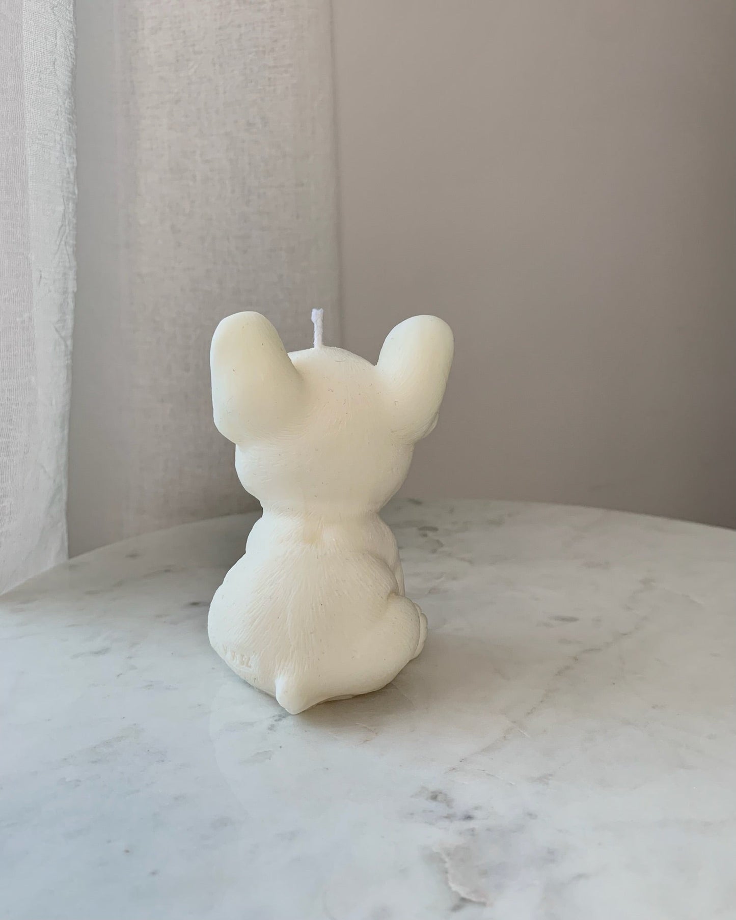 Natúr francia buldog gyertya - AMBROSIA Candles & More