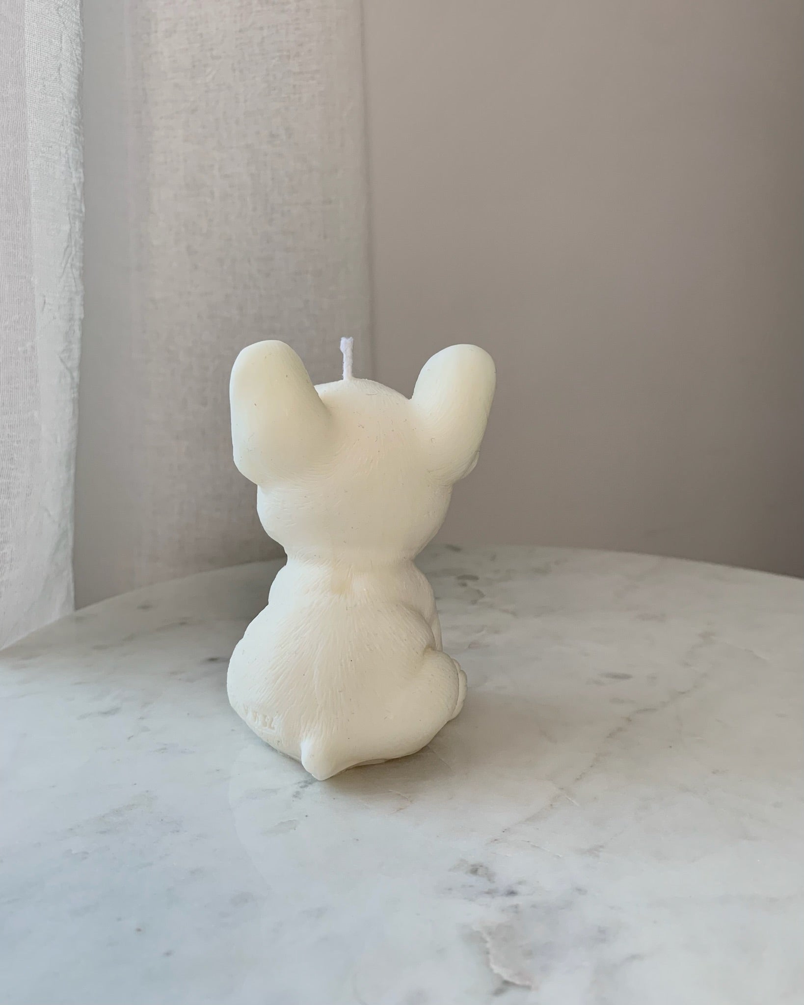 Natúr francia buldog gyertya - AMBROSIA Candles & More