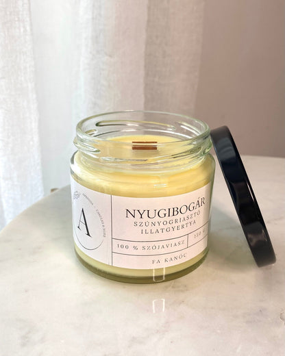 NyugiBogár szúnyogriasztó gyertya fa kanóccal - AMBROSIA Candles & More