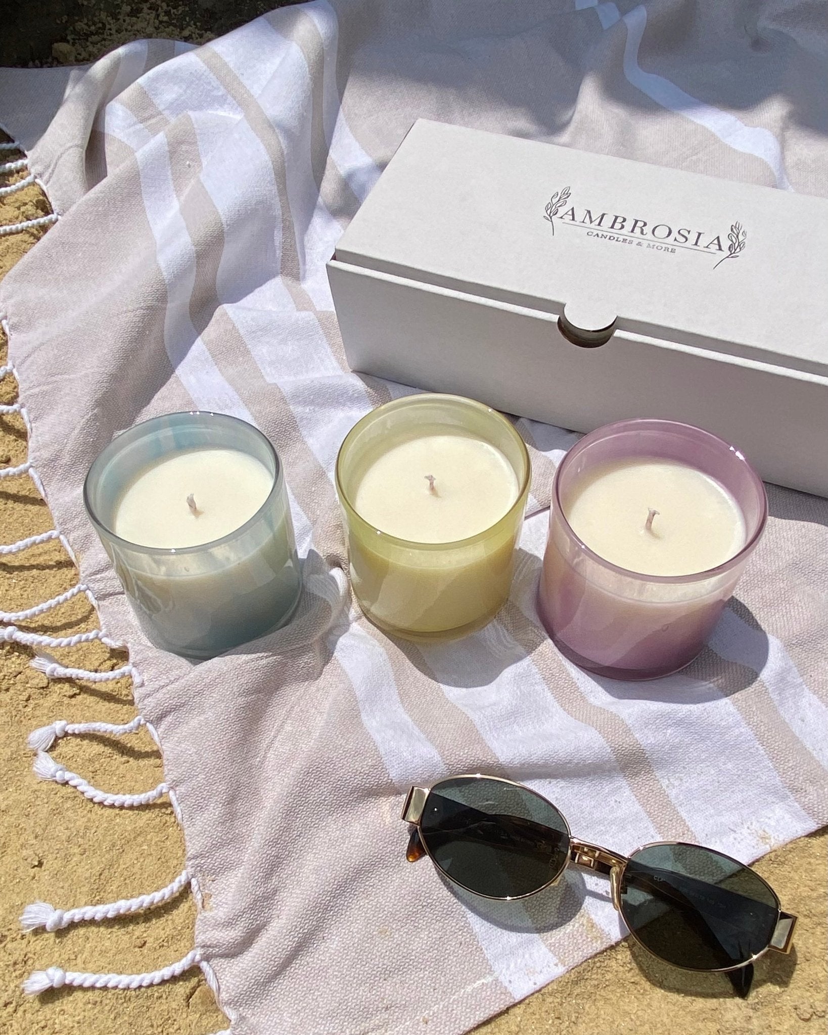Summer Essentials prémium illatgyertya válogatás - AMBROSIA Candles & More