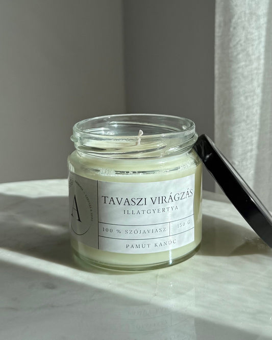 Tavaszi virágzás illatgyertya pamut kanóccal - AMBROSIA Candles & More