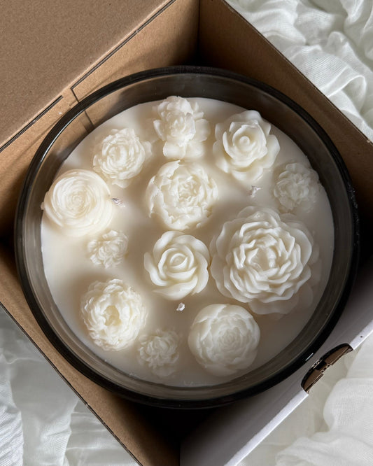 Tavaszi virágzás óriás illatgyertya pamut kanóccal - AMBROSIA Candles & More